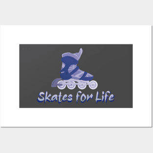 Blue Skates for Life Posters and Art